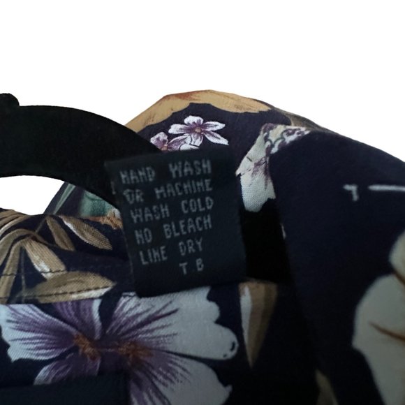 Izod Y2K men’s size XL blue tropical print button front short sleeve shirt - Picture 5 of 6